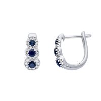 Orecchini Gioielleria Dossena  Donna in Oro Zaffiro blu 234408